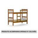Ver imagem 3 de Beliche com 1 Colchão Madeira Maciça Super Reforçada Marrom