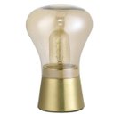Ver imagem 1 de Abajur luminária de mesa Bead  dourado brilho com vidro Champagne cod. Qab1323Ch Studioluce