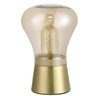 Abajur luminária de mesa Bead  dourado brilho com vidro Champagne cod. Qab1323Ch Studioluce - 1
