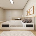 Ver imagem 4 de Cama Montessoriana Casal Infantil Lua Branco/Preto