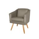 Ver imagem 1 de Kit 2 Poltronas para Sala Recepção Escritório Consultório Suede Capuccino