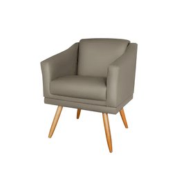 Kit 2 Poltronas para Sala Recepção Escritório Consultório Suede Capuccino - 1