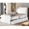 Cama de Solteiro Tamires com Auxiliar Branco 2 Gavetas Baú de Mdf - 5