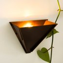 Ver imagem 2 de Arandela Luminária Decorativa Vazado Aletado Madeira Triangular 12x17cm Soq G9 Cor:café
