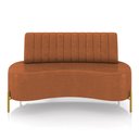 Ver imagem 5 de Sofá 2 Lugares Living 135cm Pé Ferro Dourado Maraú Sint Pu K01 - D'Rossi