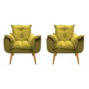 Ver imagem 1 de Kit 2 Poltronas Opala Luxo Pés Palito Amarelo