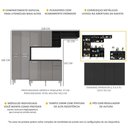 Ver imagem 3 de Cozinha Completa C/ Aparador Multimóveis Preta/lacca Fumê
