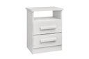 Ver imagem 3 de Mesa de Cabeceira 2 Gavetas 1 Nicho Aberto Superior - Branco - Firenze - D'Doro