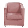 Poltrona Decorativa Lucy Suede Rose MV Estofados - 1