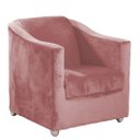 Ver imagem 2 de Poltrona Decorativa Lucy Suede Rose MV Estofados