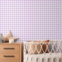 Ver imagem 1 de Papel de Parede Infantil Xadrez Vichy Lavanda