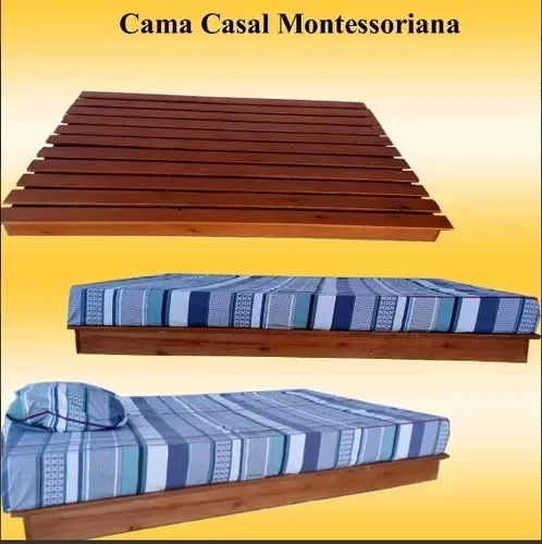 Cama Casal Montessoriana Penafort 138x188x12 Cor Imbuia - 2