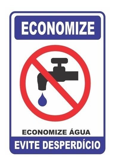 Placa Pvc Economize Água Auto-adesiva Jaime - 1