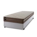 Ver imagem 3 de Conjunto Cama Box Solteiro c/ Molas Ensacadas Georgia Branco 88x188x60