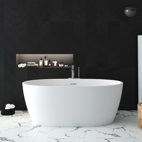 Banheira Luxo Freestanding Imersão Viena 170 Branco 1,7m Pex
