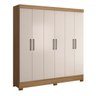 Guarda-Roupa Casal 6 Portas Prático 63020 Demóbile - Amendola - Off-White - 1