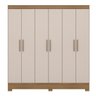 Guarda-Roupa Casal 6 Portas Prático 63020 Demóbile - Amendola - Off-White - 2