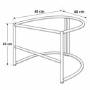 Ver imagem 4 de Puf Poltrona Lua Premium Base Metal Dourada Boucle Bege