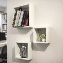 Ver imagem 2 de Nicho Decorativo 100% Mdf Branco com 3 Desmontado - Suprema Móveis