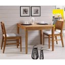 Ver imagem 1 de Conjunto com Mesa Quadrada e 2 Cadeiras Assento Estofado Casa e Jardim Móveis
