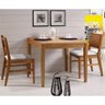 Conjunto com Mesa Quadrada e 2 Cadeiras Assento Estofado Casa e Jardim Móveis - 1