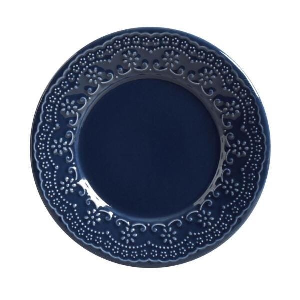 Conjunto com 6 Pratos de Sobremesa Madeleine Deep Blue Ø 20,5cm