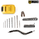 Ver imagem 4 de Parafusadeira Furadeira de Impacto a Bateria 21V Muke Tools com 2 Baterias, 30 Acessórios e Maleta