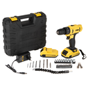 Ver imagem 1 de Parafusadeira Furadeira de Impacto a Bateria 21V Muke Tools com 2 Baterias, 30 Acessórios e Maleta