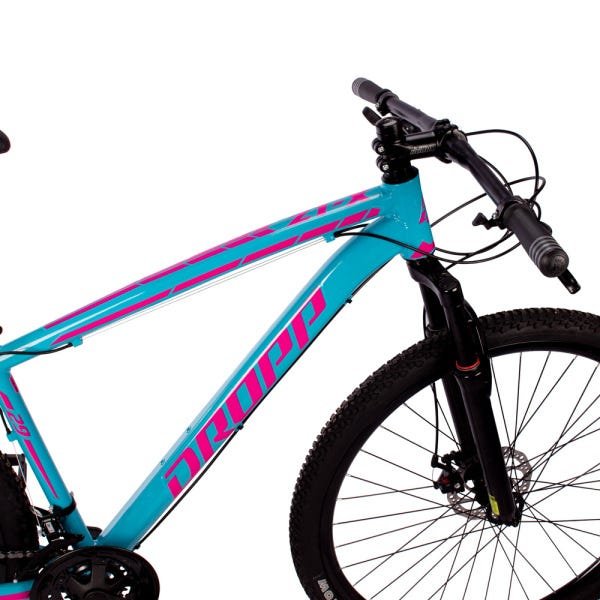Bicicleta Aro 29 Quadro 15 Alumínio 21 Marchas Freio Disco Mecânico Z1-x Azul/Rosa - Dropp - 3