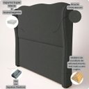 Ver imagem 4 de Cabeceira Cama Box Solteiro 90cm Aurora Estofada Boucle com Sapatas Plásticas Linha Premium