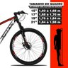 Bicicleta Aro 29 Quadro 19 21 Marchas Suspensão Freio Disco Mecânico Z3 Preto/Vermelho/Branco Dropp - 4
