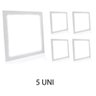 Kit 5 Luminária Plafon LED Embutir Quadrada 25W Branco Frio - 1
