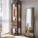 Ver imagem 2 de Closet Modulado 40x45x183cm 3 Prateleiras 2 Gavetas 1 Cabideiro ProDecor em MDP Montana e Preto