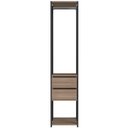 Ver imagem 1 de Closet Modulado 40x45x183cm 3 Prateleiras 2 Gavetas 1 Cabideiro ProDecor em MDP Montana e Preto