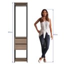 Ver imagem 4 de Closet Modulado 40x45x183cm 3 Prateleiras 2 Gavetas 1 Cabideiro ProDecor em MDP Montana e Preto