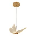 Ver imagem 1 de Pendente Borboleta Led Luminária Dourado Moderno Quarto Lavabo Branco Quente Equipe Led