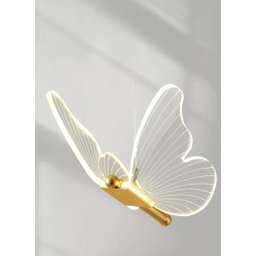 Pendente Borboleta Led Luminária Dourado Moderno Quarto Lavabo Branco Quente Equipe Led - 3