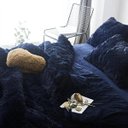 Ver imagem 3 de JOGO DE CAMA CASAL QUEEN 6 PEÇAS EDREDOM PELÚCIA MARINHO