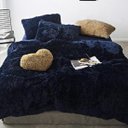Ver imagem 2 de JOGO DE CAMA CASAL QUEEN 6 PEÇAS EDREDOM PELÚCIA MARINHO
