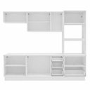 Ver imagem 4 de Cozinha Completa Modulada 4 Peças com Vidro Fumê e Torre Quente Amara 270x224cm Branco