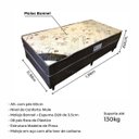 Ver imagem 4 de Cama Box Conjugado Solteiro Molas Bonnel 088x188x48 Suede Marrom/Bege