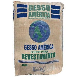 Saco de Gesso Pronto em Pó 40kg Gesso América