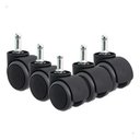 Ver imagem 1 de Rodízios para Cadeira - Kit Completo com 5 Unidades , Compatível com Diversos Modelos!