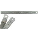 Ver imagem 4 de Kit Com 3 Réguas Metal Leve De Aço Inoxidável Tamanho 30 40 e 50 cm Marcação Baixo Relevo Escolar Es