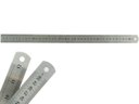 Ver imagem 2 de Kit Com 3 Réguas Metal Leve De Aço Inoxidável Tamanho 30 40 e 50 cm Marcação Baixo Relevo Escolar Es