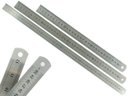 Ver imagem 1 de Kit Com 3 Réguas Metal Leve De Aço Inoxidável Tamanho 30 40 e 60 cm Marcação Baixo Relevo Escolar Es