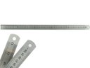 Ver imagem 2 de Kit Com 3 Réguas Metal Leve De Aço Inoxidável Tamanho 30 50 e 60 cm Marcação Baixo Relevo Escolar Es