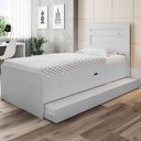 Ver imagem 1 de Cama Solteiro Larissa com Cama Auxiliar Branco - Framar Móveis