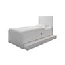 Cama Solteiro Larissa com Cama Auxiliar Branco - Framar Móveis - 2