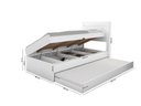 Ver imagem 4 de Cama Solteiro Larissa com Cama Auxiliar Branco - Framar Móveis